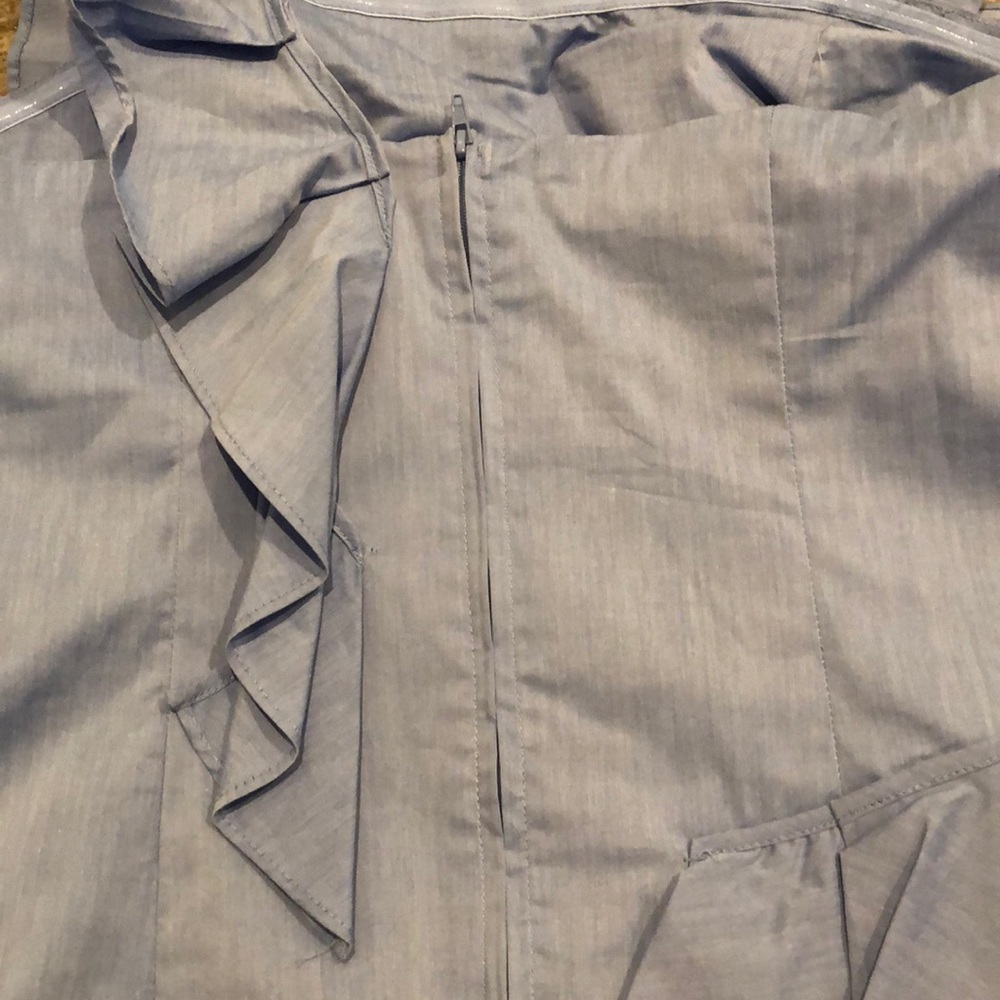 NY&CO chambray one shoulder top Sz L - Picture 7 of 8